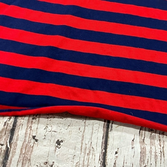 Vinage Polo Rugby Style Red and Blue Long Sleeve Casual Shirt - Picture 3 of 7